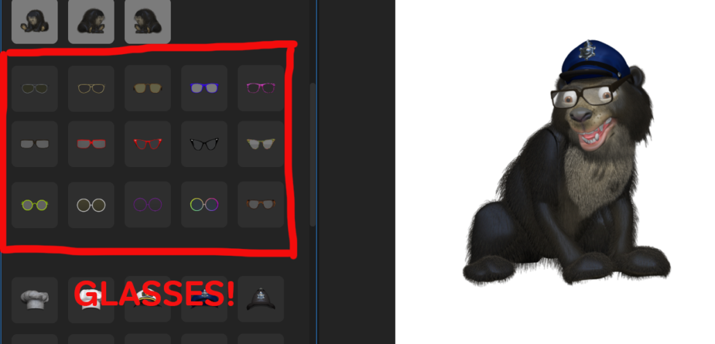 GLASSES LAYOUT